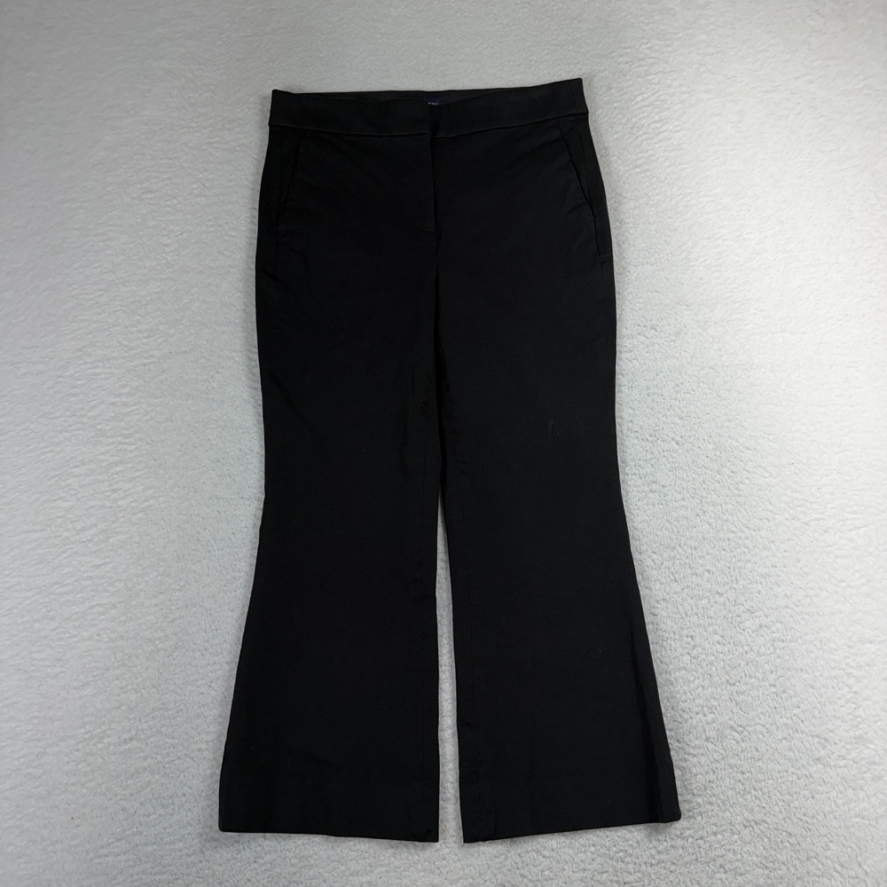 J Crew Kelsey Straight Leg Pants Womens 6 29x22.5 Black Cotton High Rise